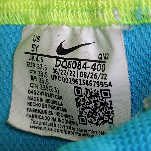 Nike Blazer Mid 77 GS 'Dance Baltic Blue Volt Pink' Youth Size 5 DQ6084-400 Used - Picture 12 of 12